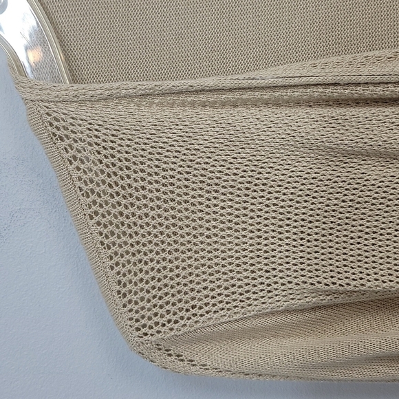 EMALINE Petite Medium Beige Open Front Spring Cardigan Sweater - Picture 2 of 7